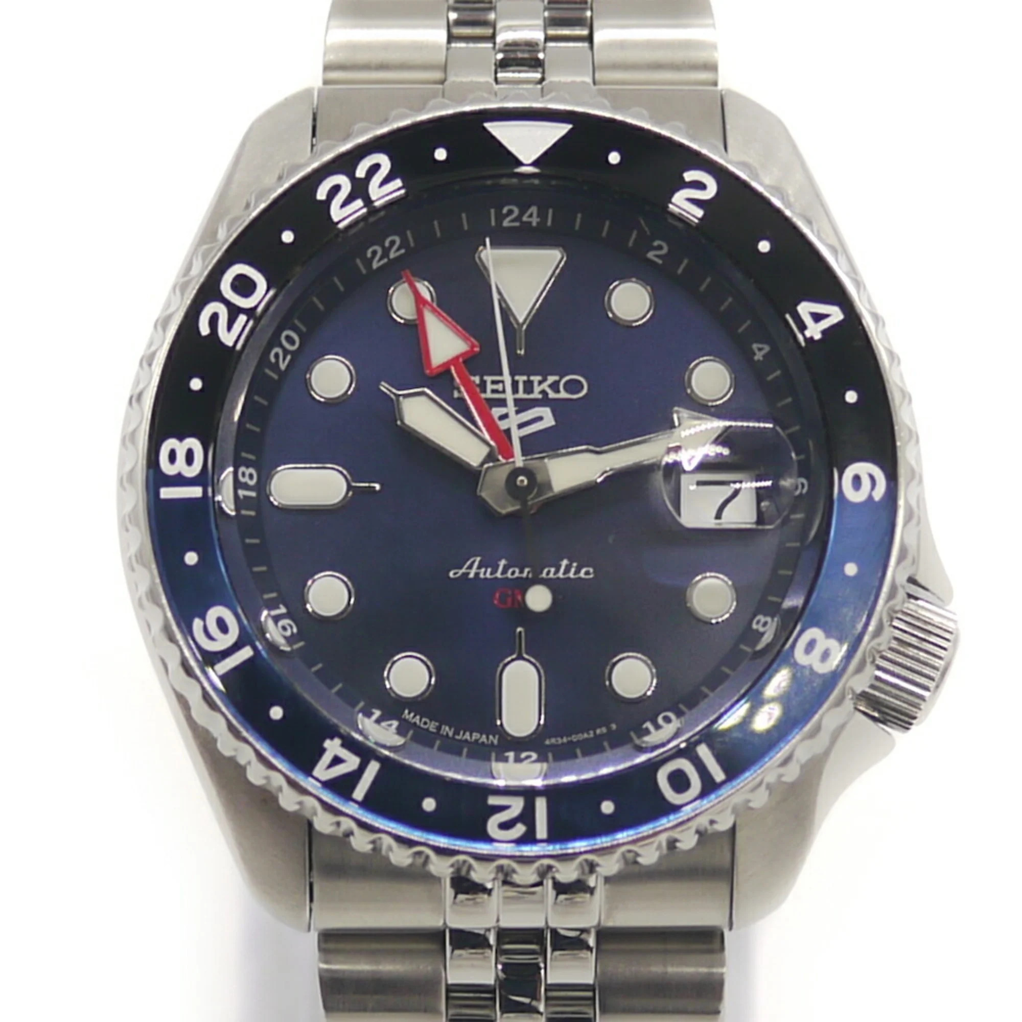 Seiko 5 Sports Skx Series Sbsc003 Gmt Automatic Watch With Blue Dial